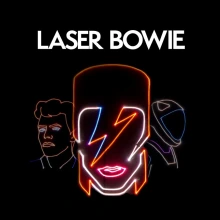 laser light image with outline of faces